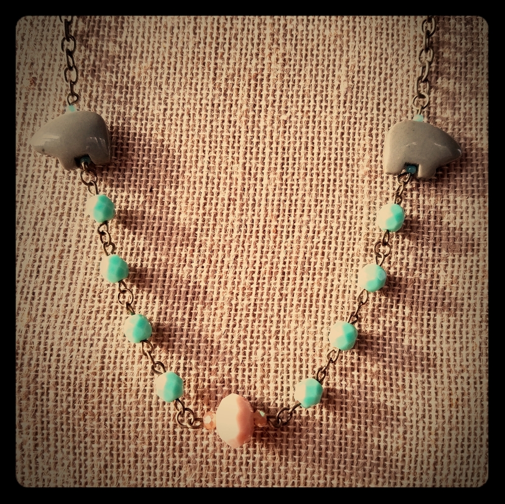 Necklace with Zuni Bears